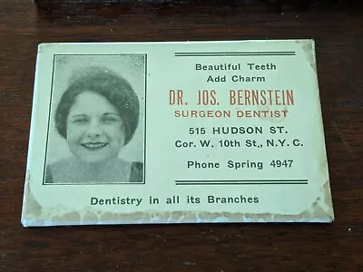 Rare HTF Vintage New York City Dentist Dr. Jos. Bernstein POCKET MIRROR NY  • $49.95