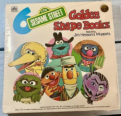 New Sealed 6 Sesame Street Golden Shape Books Muppets Children’s NIB • $10