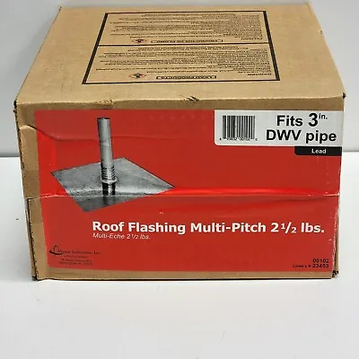 NEW - ROOF FLASHING Multi Pitch 2-1/2 Lb Fits 3 In. DWV Pipe • $29.95