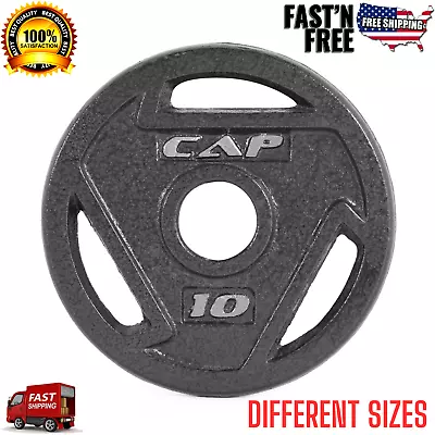 2 Inch 5-45 Lbs CAP Barbell Black Olympic Grip Plate Workout Fitness Single • $11.99