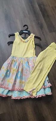 Matilda Jane Dress With Leggings Size 10/12 • $10.50