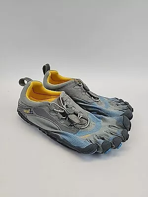 Vibram Shoes Womens 9 EU 40 Gray/Blue Five Finger Barefoot Running W356 VGUC • $34.25