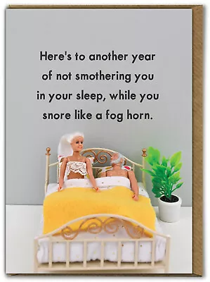 Funny Valentine's Card Joke Dolls Snore Comedy Amusing Humour Cheeky Anniversary • £2.95