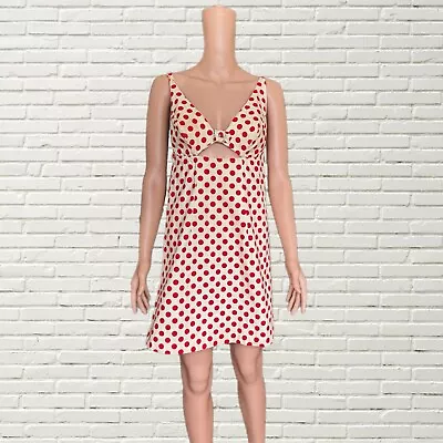 Vintage 60s Cutout Mini Dress Red Polka Dot Cole Of California Xs • $65