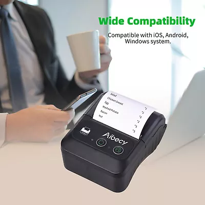 £22.69 • Buy Wireless BT 58mm Thermal Receipt Printer Mini USB Bill POS Mobile Printer Q6G5