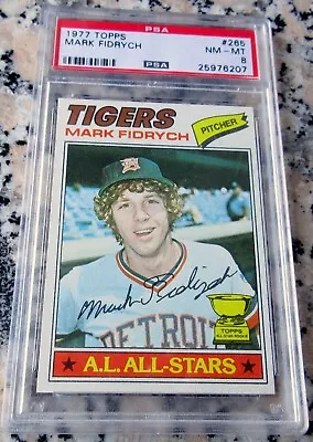 MARK FIDRYCH 1977 Topps Rookie Card RC All Star Gold Cup PSA 8 NM - Mint HOF🔥$$ • $399.99