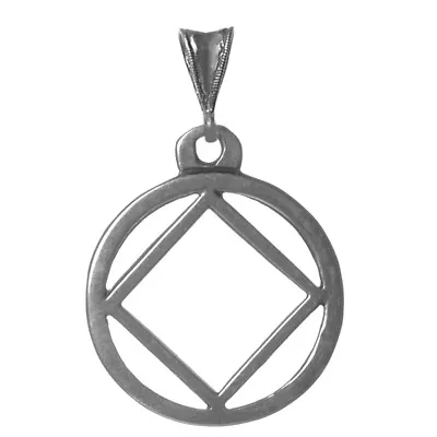 NA Narcotics Anonymous Jewelry Symbol Pendant #1163 Med. Size Sterling Silver • $23