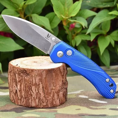 Tangram EDC Folding Knife Blue Aluminum Handle ACUTO440 Blade TG3003A2 • $27.60