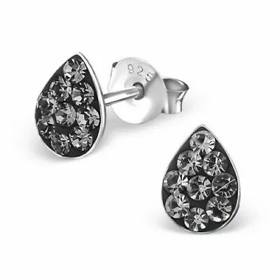 £4.88 • Buy Girls 925 Sterling Silver Stud Crystal Earrings Christmas Stocking Filler BOXED