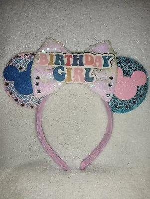 Disney Inspired Minnie/Mickey Mouse Ears. Princess Headband Birthday Girl • £8.99