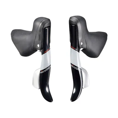 MicroSHIFT Centos 2 X 11-Speed Road Bike Drop Bar Shifters Black STI SB-R512B  • $214.28