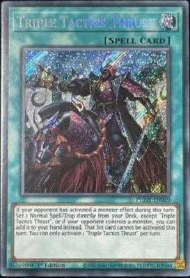 $119.95 • Buy Yugioh | Secret Rare 1st Ed NM | Triple Tactics Thrust - PHHY-EN069