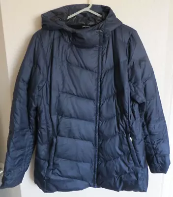 MARMOT Women’s XL Puffer Coat Jacket Blue Down Asymmetrical Zip EUC • $49.99