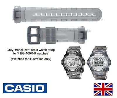 Genuine Casio Watch Strap Band For BG-169A & BGA-169R Translucent Grey  10148912 • $28.03
