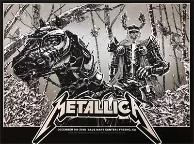 METALLICA Fresno VIP Variant Poster Save Mart Center 12/9 2018 Signed • $90