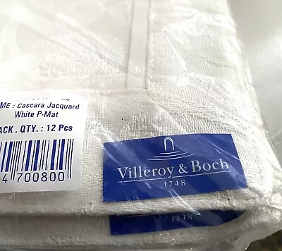 Villeroy & Boch 1748 Ivory Jacquard Layered Placemats Set Of 12 New Sealed • $85