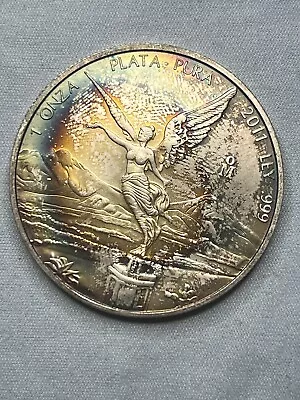 2011-Mo Libertad Silver 1 Oz Rainbow Toning • $5.51