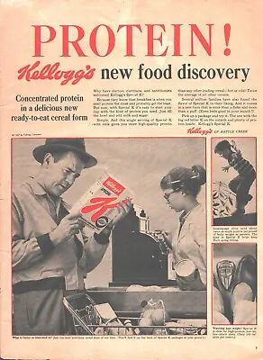 1957 Kellogg's Special K Breakfast Cereal Vintage Print Ad Protein • $15.37