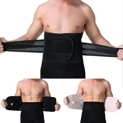 Mens Waist Trainer Cincher Trimmer Sweat Belt Shapewear Gym Fitness Body Shaper • £6.69
