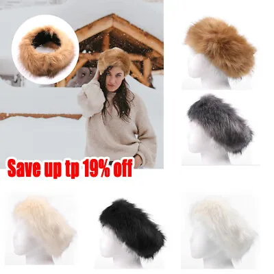 £5.31 • Buy Ladies Men Faux Fur Headband Hat Fleece Lined Russian Winter Ski Ear Muff Cap
