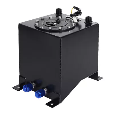 2.5 Gallon 10L Fuel Cell Tank With Cap And Level Sender Polished Aluminum Black • $69.99