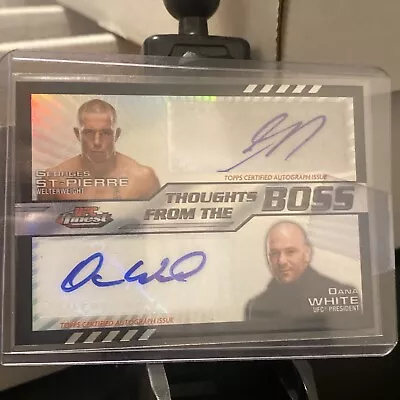 GEORGES ST-PIERRE DANA WHITE 2012 Topps Knockout UFC Thoughts Boss AUTO #’d /25 • $750