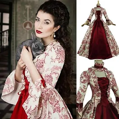 Retro Women Victorian Queen Cosplay Costume Dress Medieval Renaissance Dresses • $49.99