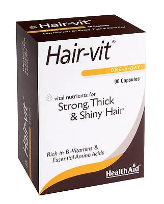 HealthAid Hair-Vit Strong & Shiny Hair (Hair Vitamins) 90 Capsules • £28.99