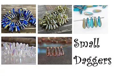 Small Dagger Czech Glass Beads 50 Pcs Ur Pick  • $4.95