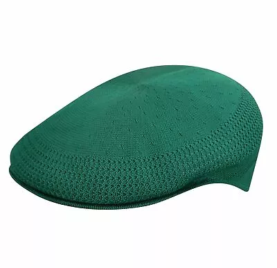 KANGOL Hat 504 Tropic Ventair Flat Summer Cap 0290BC Masters Green Sizes: S - XL • £52.99