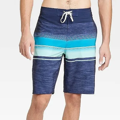 Men's 10  Ocean Striped Swim Shorts - Goodfellow & Co • $13.99