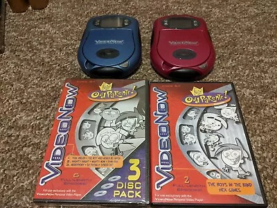 2 Video Now Players & 7 Discs - Both Work - Blue Has No Volume - Nice Lot • $34.99