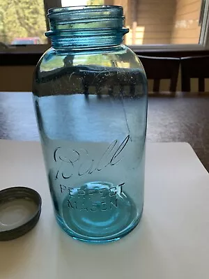 Vintage Ball 1/2 Gallon Blue #7 Canning Jar With Lid • $8