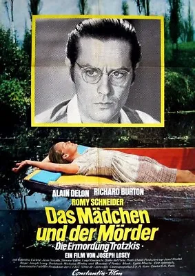 ASSASSINATION OF TROTSKY German A1 Movie Poster ALAIN DELON SCHNEIDER 1972 NM • $125