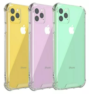 Case For IPhone 14 12 13 11 Pro SE XR 8 ShockProof Soft TPU Clear Silicone Cover • £4.99