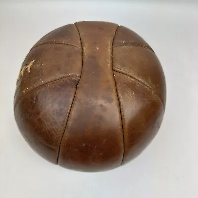 Vintage 8 Panel Leather Medicine Exercise Ball Almost 8 Pounds • $154.44