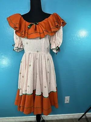Call It Fancy Square Dance Orange Dress • $45