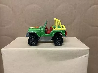 Vtg. 1990 Majorette 200 Series No.244 Jeep 4x4 Green Yellow 1:54 Made In France • $5.99