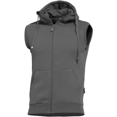 Pentagon Thespis Sweater Vest Hood Jumper Sleeveless Mens Warm Jacket Wolf Grey • $103.35