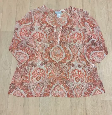 Laura Clement Size 18 Sheer Tunic Top • £9.40