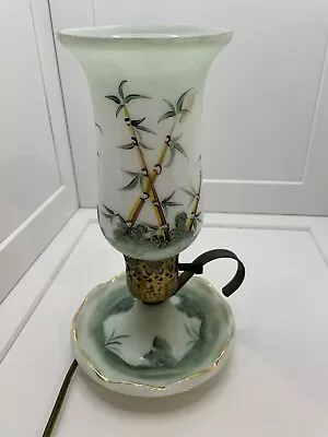 Vintage  Electric Hand Painted Electric Hurricane Lamp New Cord  • $35