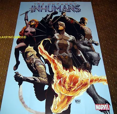 Uncanny Inhumans Poster Marvel 24x36 Black Bolt Medusa Reader Inferno Beast Usa • $9.99