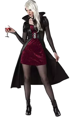 Women's Dark Vampire Halloween Gothic Fancy Dress Costume • £39.99