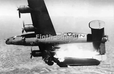WW2 Picture Photo US Air Force Bomber Consolidated B-24 Liberator On Fire 8098 • $5.95