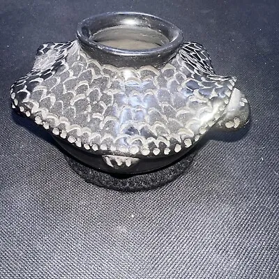 Mata Ortiz Casa Grande Blackware Turtle Effigy Pottery Jar Exc. Cond. Signed Nr • $40