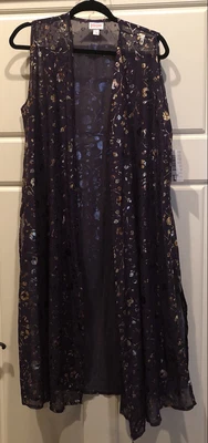 £6.57 • Buy LuLaroe  NWT Elegant Joy Duster Vest Size Large