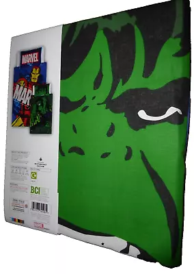 Marvel Comics The Hulk / Iron Man Reversible Size Single Duvet Cover Set Cotton • £25.99