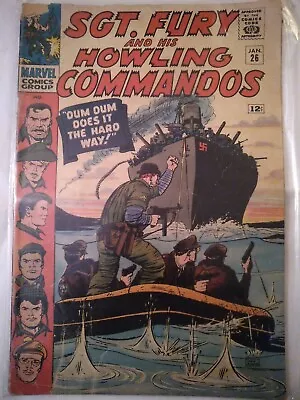 Marvel Comics. Sgt. Fury And His Howling Commandos. January 1966. Volume 1  #26 • $30