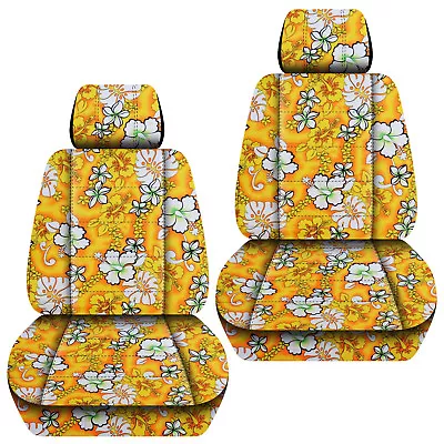 Front Car Seat Covers Hawaii Flower /pam Tree Blue/red/yellow...fits Vw Beetle • $68.99