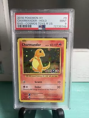 2016 Pokemon XY Evolutions Charmander Holo Evo Cosmos Toys R Us Promo PSA 9 Mint • $85.99